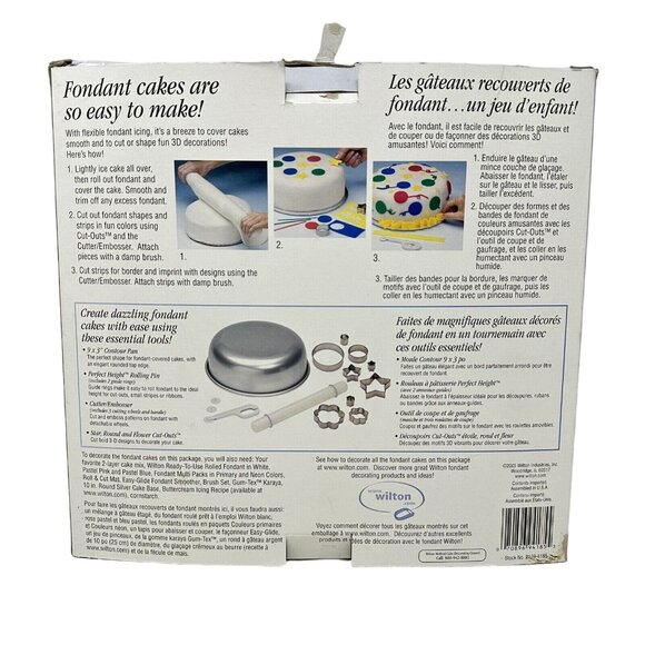 Wilton Fondant Cake Decorating Set 17 Pc Flower Star Round Shape Cutters - Picture 2 of 13